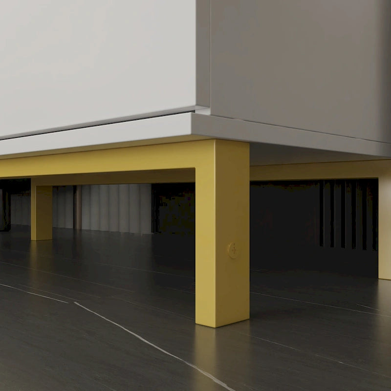 Commode Timechee à 3 tiroirs, 75,4 cm de hauteur, noire, avec table d'appoint