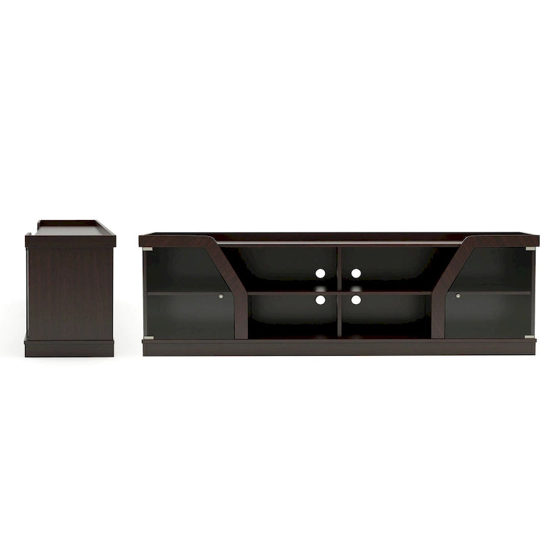 Meuble TV DH BASIC Modern Espresso 71 de large par Denhour