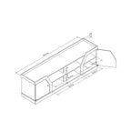 Meuble TV DH BASIC Modern Espresso 71 de large par Denhour