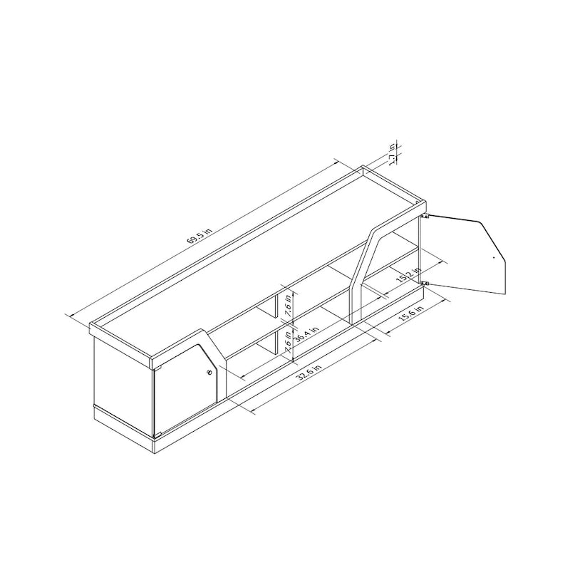Meuble TV DH BASIC Modern Espresso 71 de large par Denhour