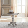 Table d'appoint ronde Ocean Isle en pin vieilli et blanc antique