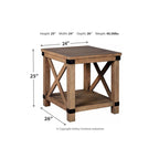 Table d'appoint Aldwin - Grise