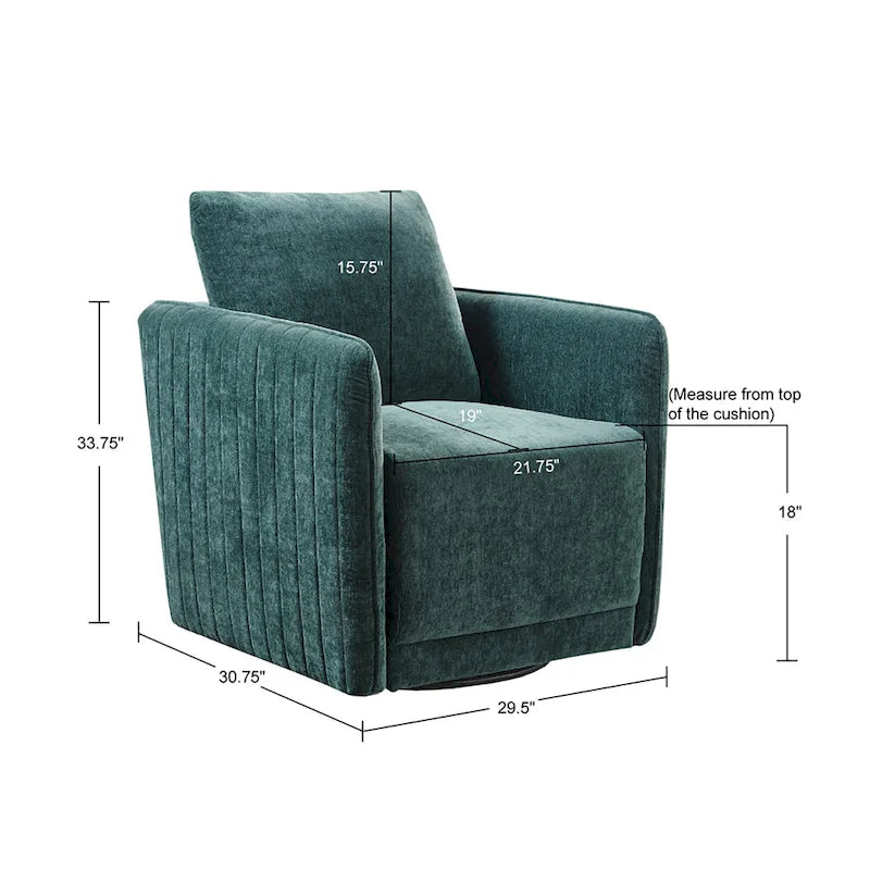 Fauteuil pivotant rembourré Paloma de Madison Park
