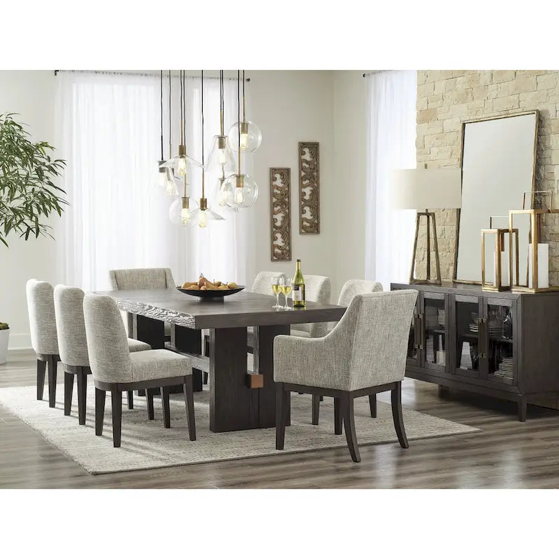 Signature Design by Ashley Burkhaus Dark Brown 10-Piece Dining Package