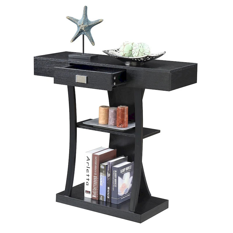Console Newport Harri à 1 tiroir avec étagères de Convenience Concepts