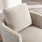 Modern Upholstered Swivel Barrel Chair(Set Of 2)