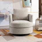 Modern Upholstered Swivel Barrel Chair(Set Of 2)
