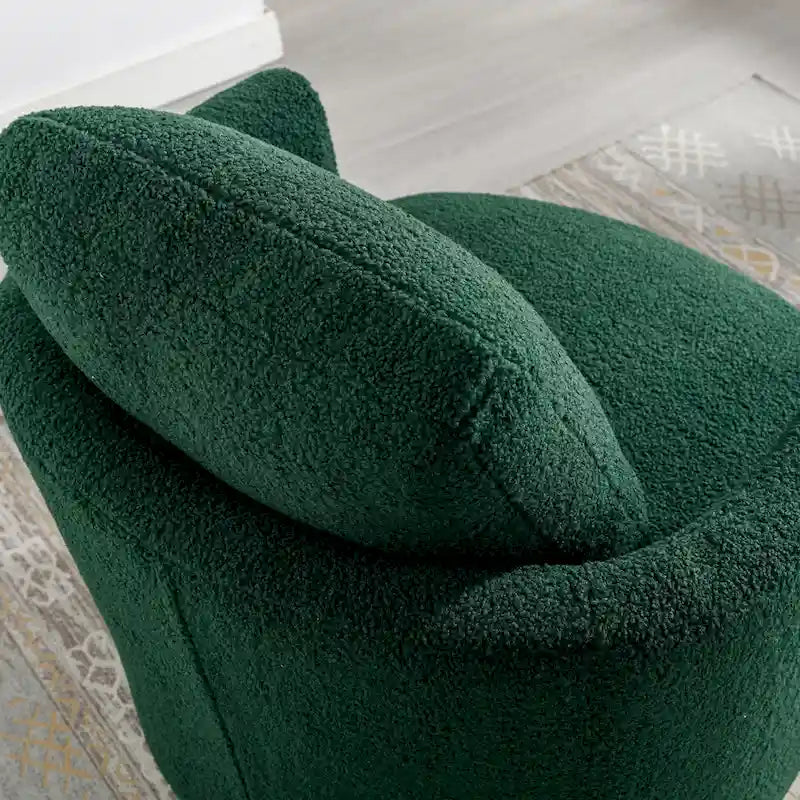 Modern Upholstered Swivel Barrel Chair(Set Of 2)