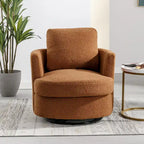 Modern Upholstered Swivel Barrel Chair(Set Of 2)