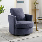 Modern Upholstered Swivel Barrel Chair(Set Of 2)