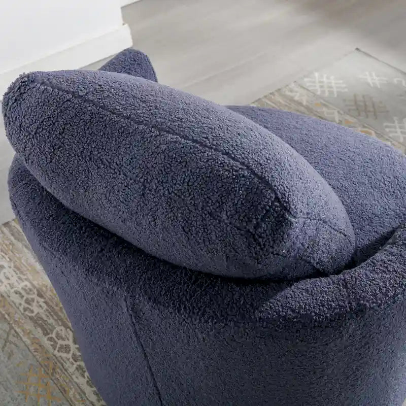 Modern Upholstered Swivel Barrel Chair(Set Of 2)