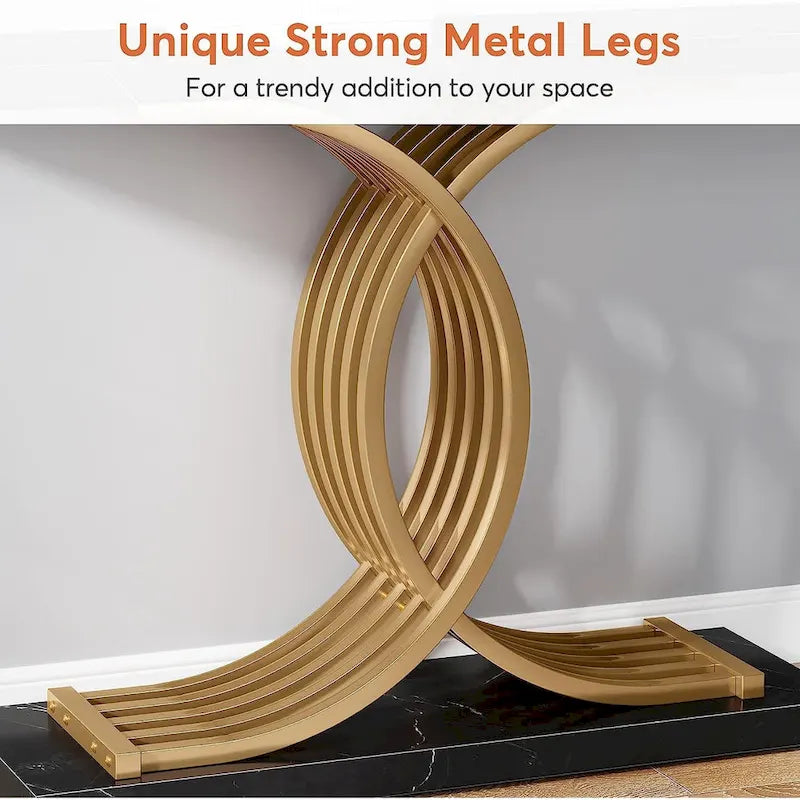 Console, table d'entrée avec pieds géométriques, table basse - 30 cm P x 100 cm L x 80 cm H