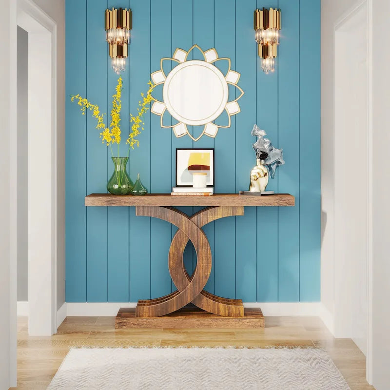 Console, table d'entrée avec pieds géométriques, table basse - 30 cm P x 100 cm L x 80 cm H