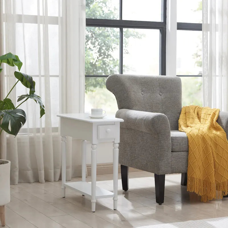 Table d'appoint en bois style bord de mer