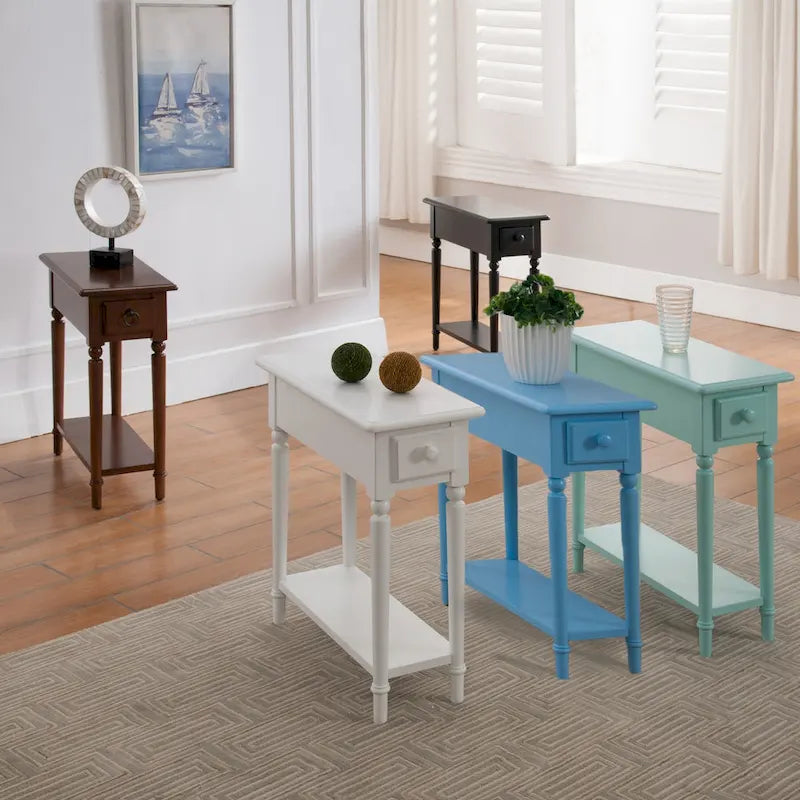 Table d'appoint en bois style bord de mer