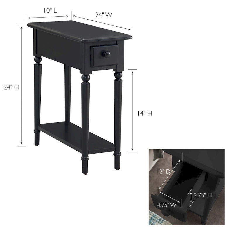 Table d'appoint en bois style bord de mer