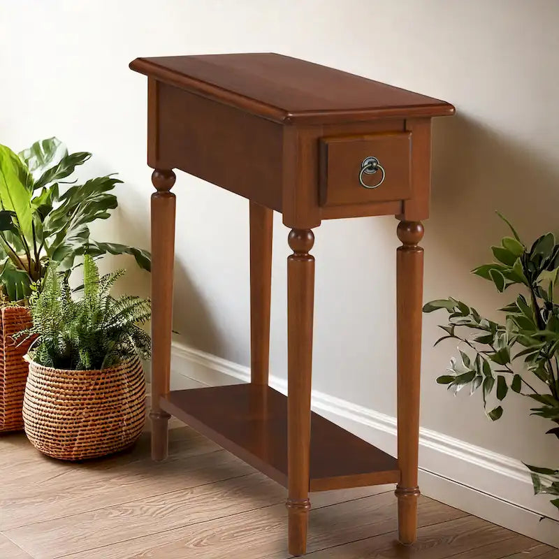 Table d'appoint en bois style bord de mer