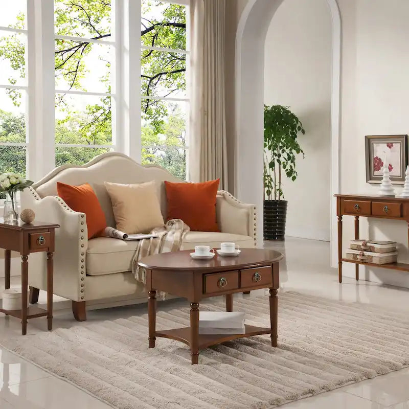 Table d'appoint en bois style bord de mer