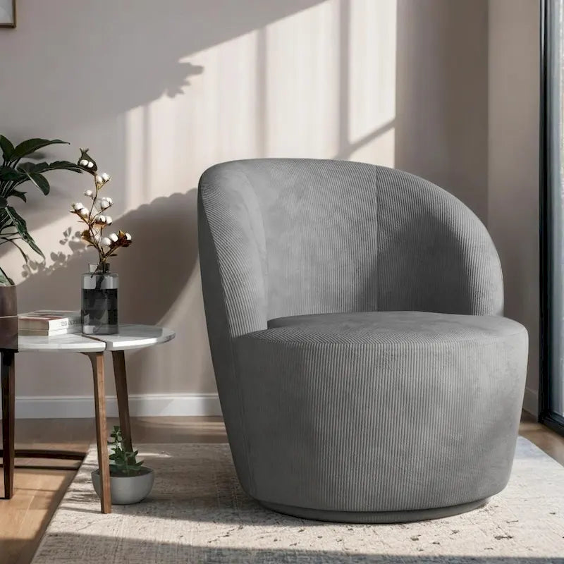Fauteuil pivotant rond confortable pour salon