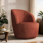 Fauteuil pivotant rond confortable pour salon