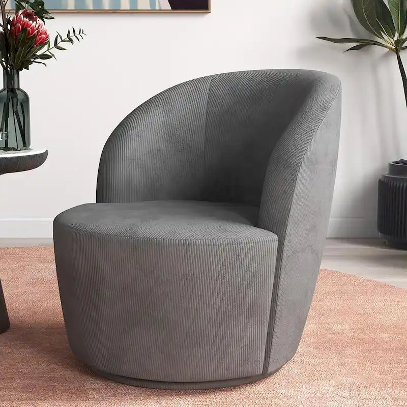 Fauteuil pivotant rond confortable pour salon