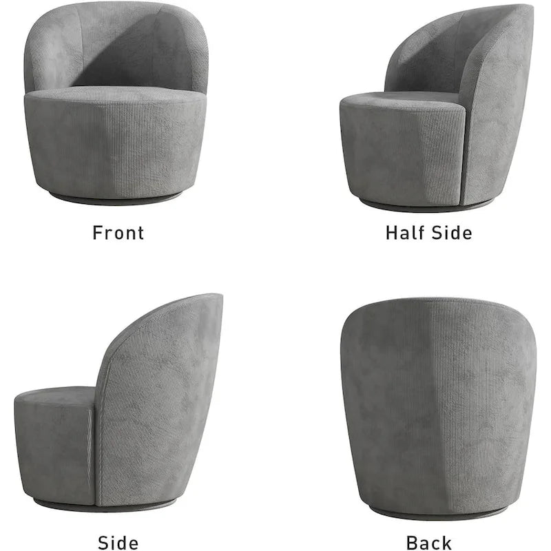 Fauteuil pivotant rond confortable pour salon