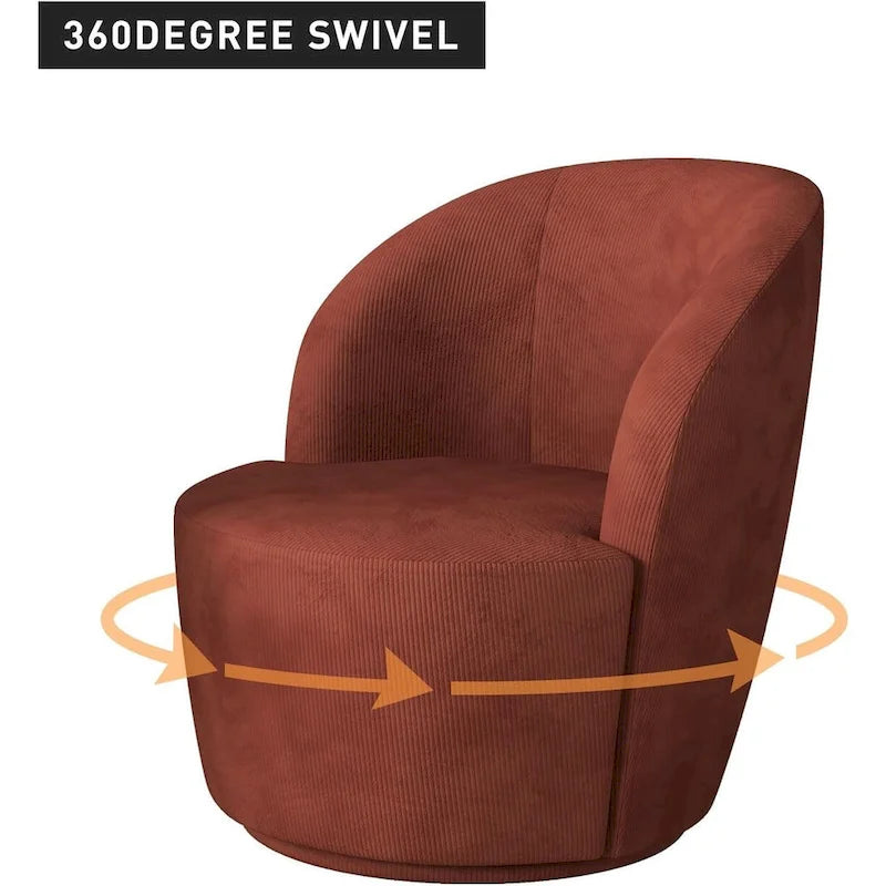 Fauteuil pivotant rond confortable pour salon