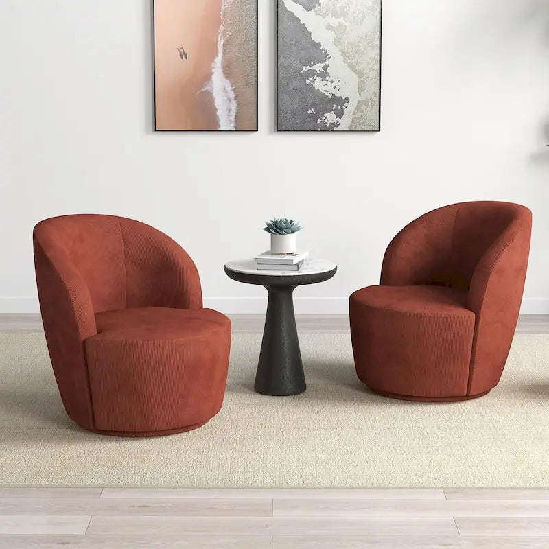 Fauteuil pivotant rond confortable pour salon