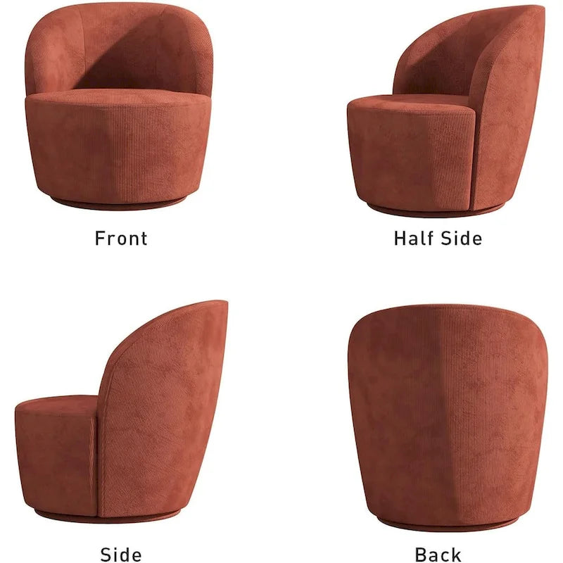 Fauteuil pivotant rond confortable pour salon