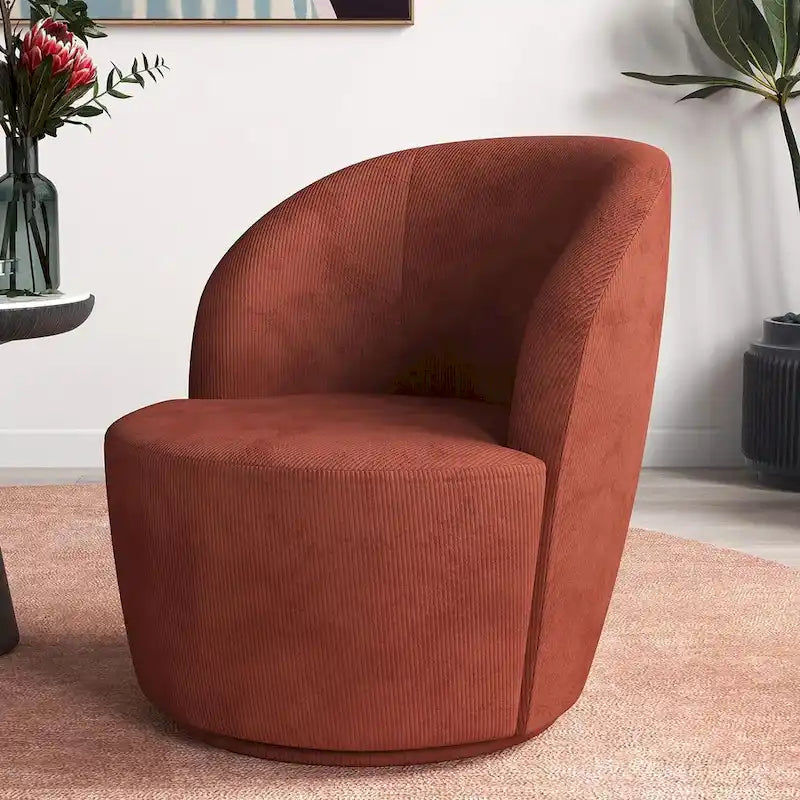 Fauteuil pivotant rond confortable pour salon