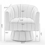 Fauteuil pivotant SEYNAR style milieu du siècle, en cuir PU capitonné, forme tonneau.