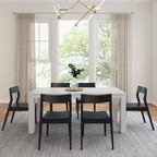 Ensemble table et chaises de salle à manger Plank and Beam 72 en bois massif moderne