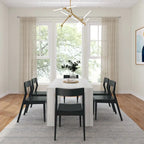 Ensemble table et chaises de salle à manger Plank and Beam 72 en bois massif moderne