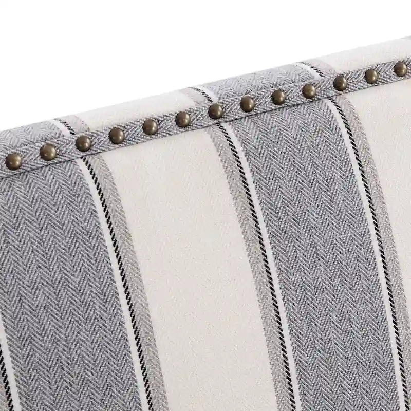 Fauteuils d'appoint avec garniture cloutée, ensemble de 2