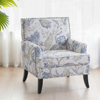 Fauteuils d'appoint avec garniture cloutée, ensemble de 2