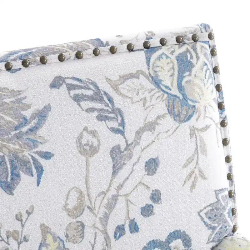 Fauteuils d'appoint avec garniture cloutée, ensemble de 2