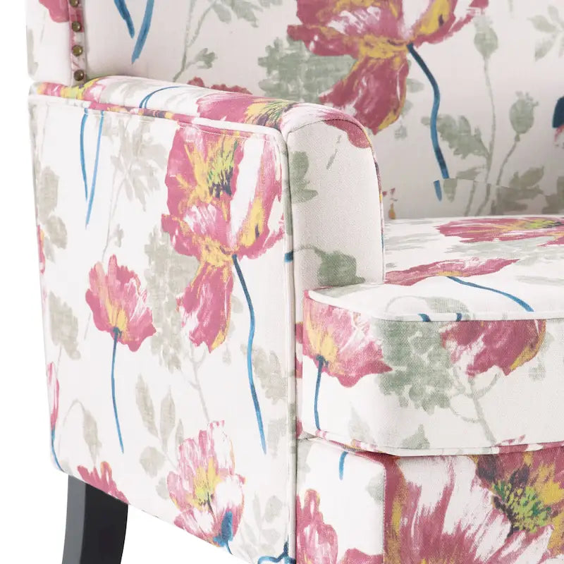 Fauteuils d'appoint avec garniture cloutée, ensemble de 2