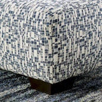Pouf Parthage contemporain à rayures chenille multicolores de Furniture of America