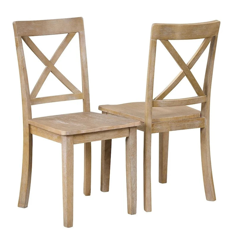 Ensemble table et chaises de salle à manger rondes extensibles style ferme, 42-54 pouces, pour 4 personnes