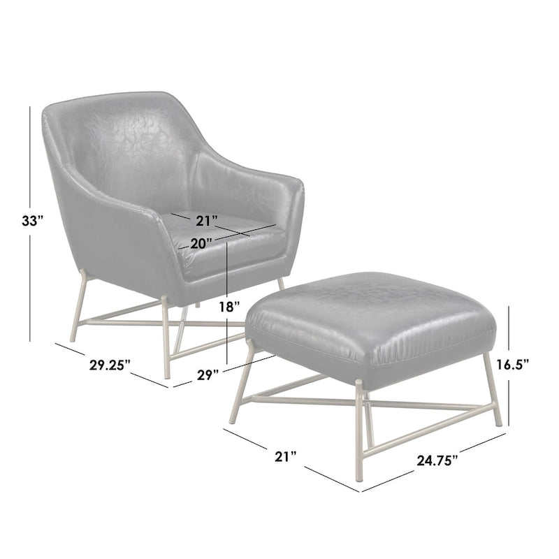 angelo:ACCUEIL Fauteuil Corin avec repose-pieds