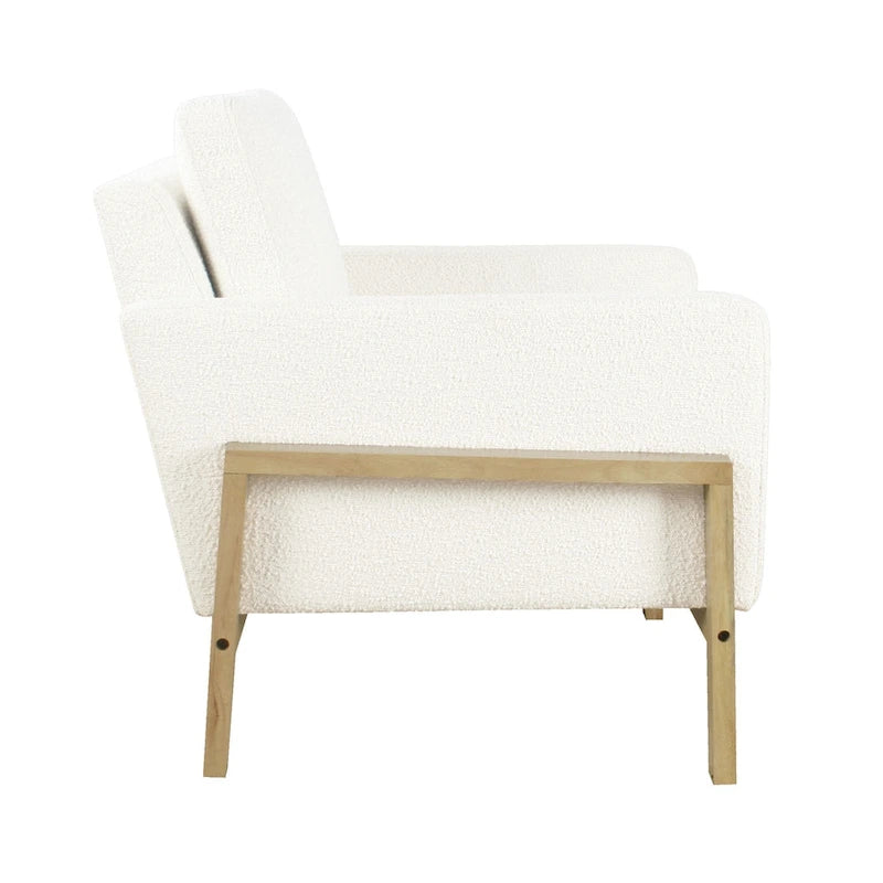 Fauteuil d'appoint moderne HomePop à structure en bois