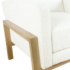 Fauteuil d'appoint moderne HomePop à structure en bois