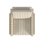 Fauteuil d'appoint moderne HomePop à structure en bois