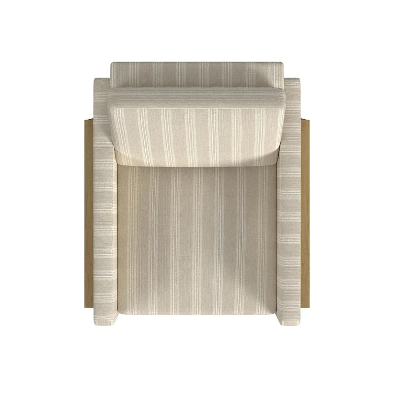 Fauteuil d'appoint moderne HomePop à structure en bois