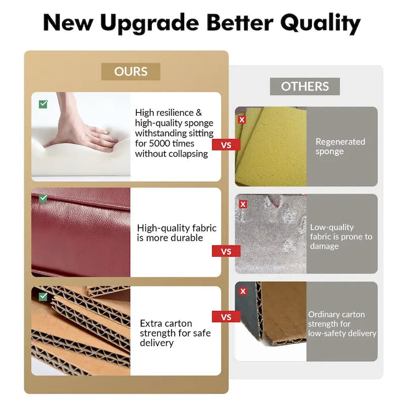 Pouf Irene contemporain en cuir véritable résistant à l'eau par HULALA HOME