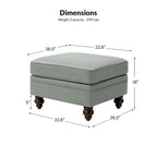 Pouf Irene contemporain en cuir véritable résistant à l'eau par HULALA HOME