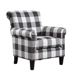 Roseanne Upholstered Accent Armchair with Silver Nailhead Trim