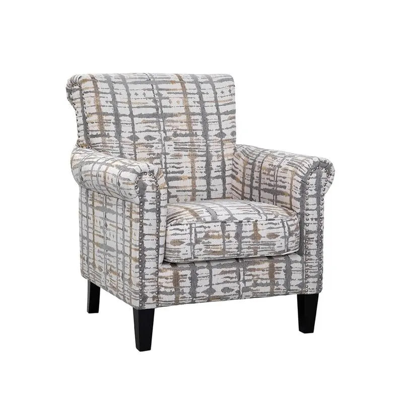 Roseanne Upholstered Accent Armchair with Silver Nailhead Trim