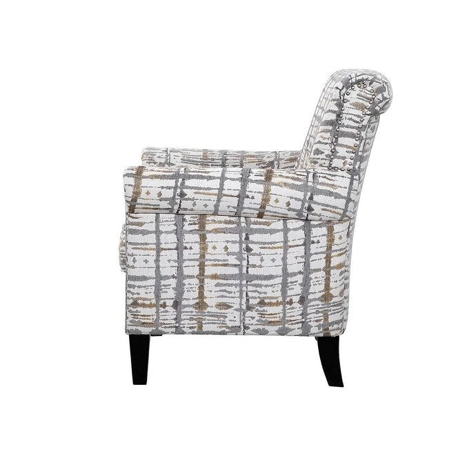 Roseanne Upholstered Accent Armchair with Silver Nailhead Trim