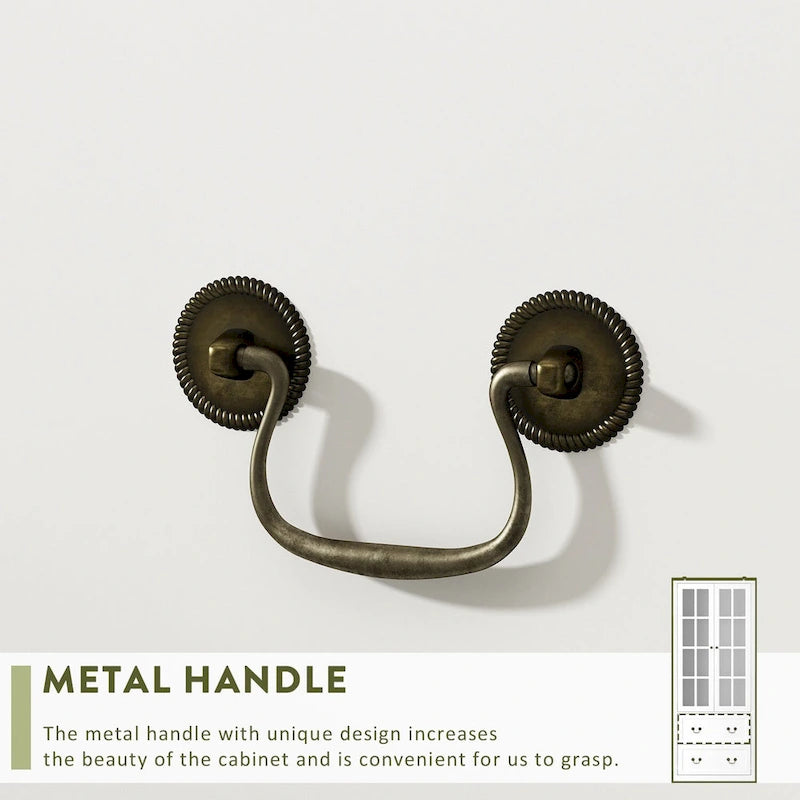 Buffet-bibliothèque combiné 78,7 cm avec étagère en verre et vitrine